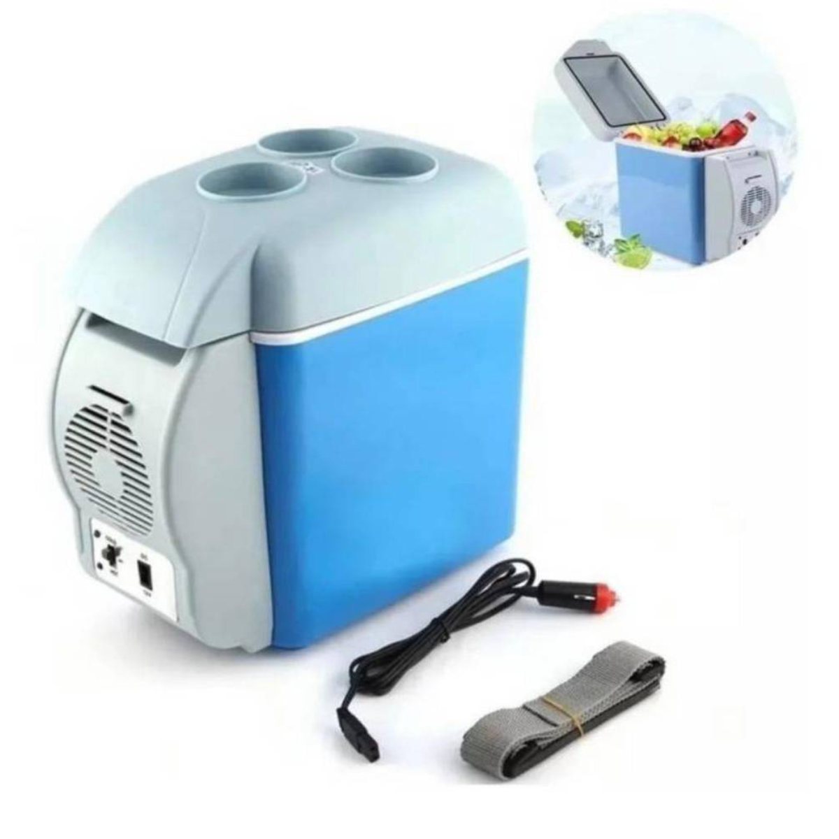Mini refrigerador portátil con portavasos
