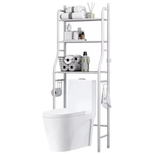 Estante organizador de baño sobre el inodoro — 3 repisas