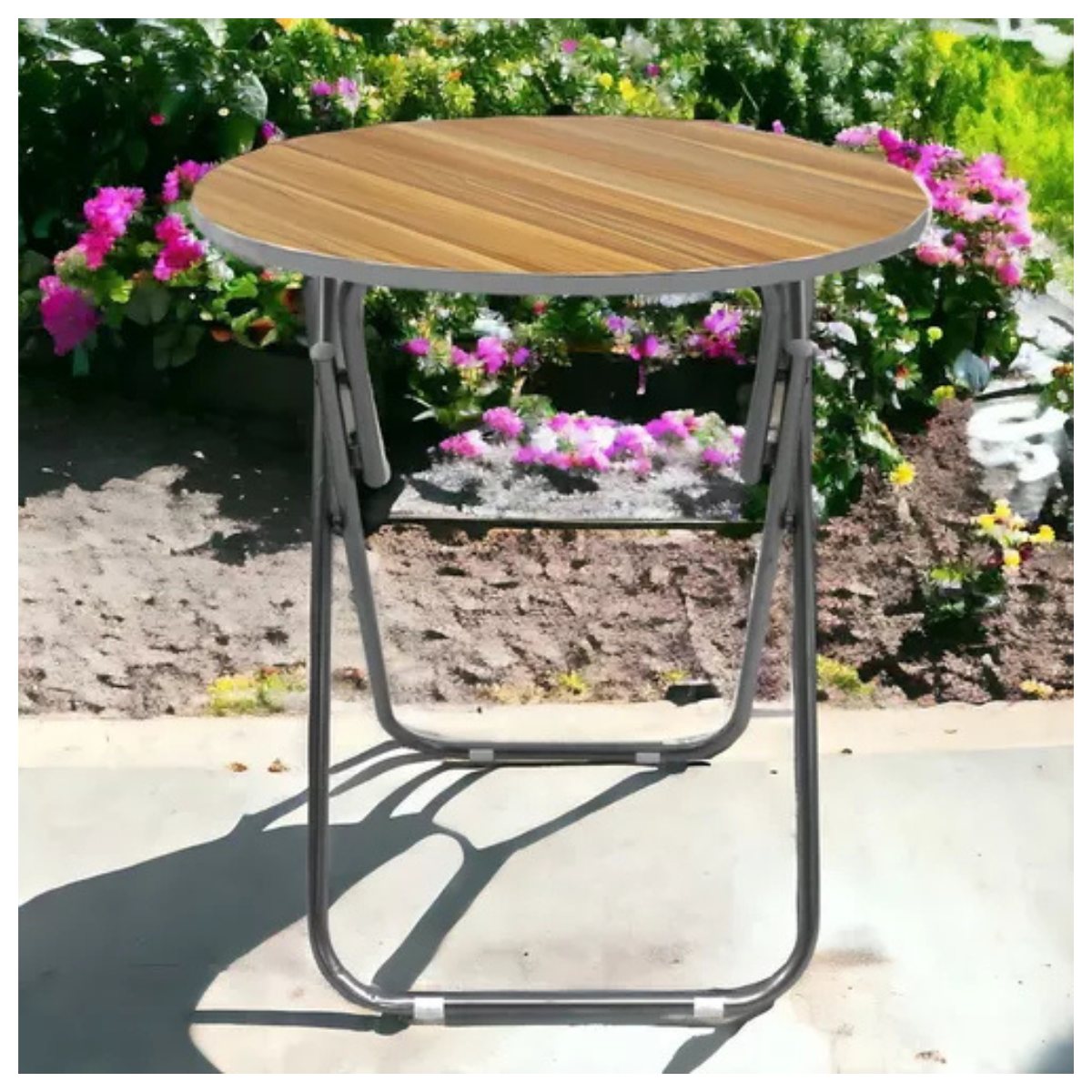 Mesa plegable redonda 80×80 cm